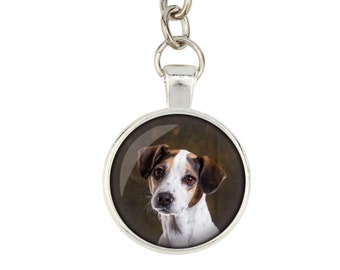 Jack Russell Terrier. Keyring, keychain for dog lovers. Photo jewellery. Men's jewellery. Handmade.