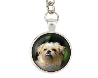 Brussels Griffon. Keyring, keychain for dog lovers. Photo jewellery. Men's jewellery. Handmade.