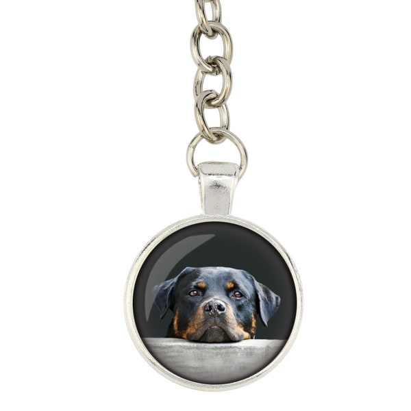 Rottweiler. Sleutelhanger, sleutelhanger voor hondenliefhebbers. Foto sieraden. Heren sieraden. Handgemaakt.