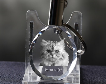 Keychain Exceptional Gift Cat Crystal Keyring Turkish Angora Cat Art Dog Ltd