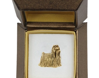 Dog Keyring Necklace and clipring in Casket ArtDog Shih Tzu Limited Edition Prestige Set