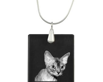 Collection! High Quality Exceptional Gift Devon rex SIlver Necklace 925 cat Crystal Pendant