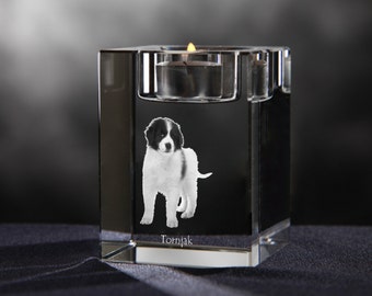 Tronjak - crystal candlestick with dog, souvenir, decoration, limited edition, Collection