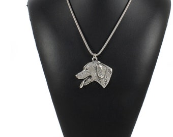 NEW, Dalmatian, dog necklace, silver chain 925, limited edition, ArtDog