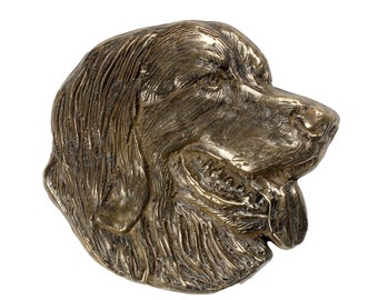 Hovawart Bust, Cold Cast Bronze Sculpture, Small dog bust, Home and Office Decor, Dog Trophy, Dog Memorial