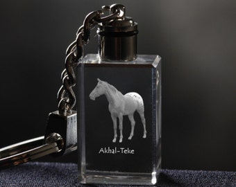 Akhal-Teke, Horse Crystal Keyring, Keychain, High Quality, Exceptional Gift