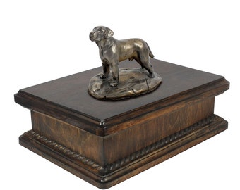 Exclusive Urn for dog’s ashes with a Labrador Retriever statue, ART-DOG. New model Cremation box, Custom urn.