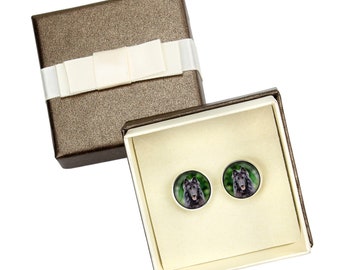 Belgian Shepherd. Cufflinks with box for dog lovers. Photo jewellery. Men's jewellery. Handmade