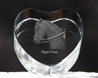 Paso Fino, crystal heart with horse, souvenir, decoration, limited edition, Collection