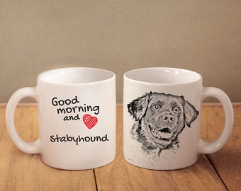 Stabyhoun - a mug with a dog. "Good morning and love...". High quality ceramic mug. NEW COLLECTION! Dog Lover Gift, Christmas Gift