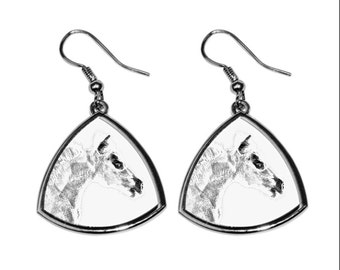 Falabella, collection of earrings with images of purebred horses, unique gift. Collection!