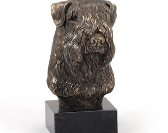 Wheaten Terrier Soft Coated, dog marble statue, limited edition, ArtDog. Made of cold cast bronze. Perfect gift. Limited edition