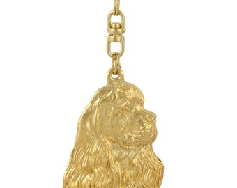 American Cocer Spaniel, Cocker Spaniel (in USA), Merry Cocker, millesimal fineness 999, dog keyring, keychain, limited edition, ArtDog