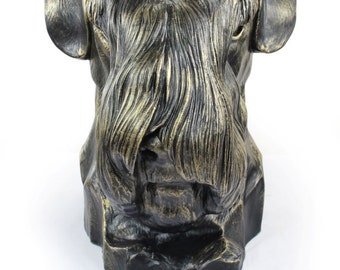 Schnauzer (uncropped), dog big head statue, limited edition, ArtDog