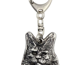 Maine Coon, cat keyring, keychain, limited edition, ArtDog . Cat keyring for cat lovers