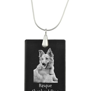 Basque Shepherd Dog,  Dog Crystal Pendant, SIlver Necklace 925, High Quality, Exceptional Gift, Collection!