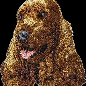 Cocker spaniel inglés  - Bordado con una imagen de un perro de raza.
