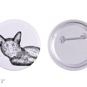 Buttons with a cat -Havana Brown
