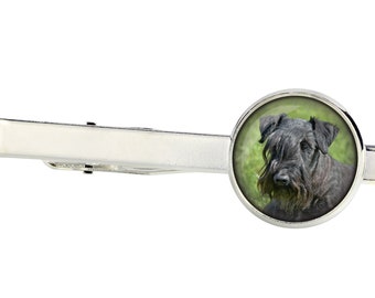 Cesky Terrier. Tie clip for dog lovers. Photo jewellery. Men's jewellery. Handmade