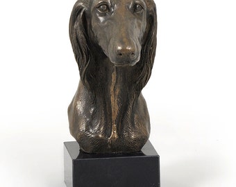 Saluki, dog marble statue, limited edition, ArtDog. Made of cold cast bronze. Solid, perfect gift. Limited edition.