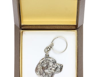 NEW, Labrador Retriever, dog keyring, key holder, in casket, limited edition, ArtDog . Dog keyring for dog lovers