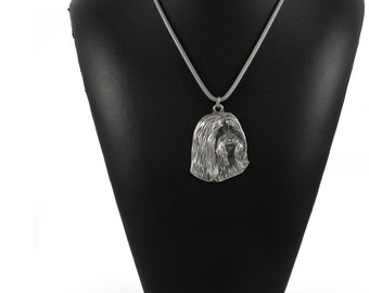 NEW, Bearded Collie, Beardie, dog necklace, silver chain 925, limited edition, ArtDog