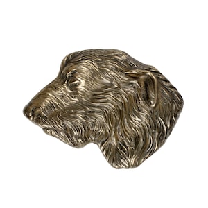 Busto di levriero irlandese, scultura in bronzo fuso a freddo, busto di piccolo cane, arredamento per la casa e l'ufficio, trofeo per cani, memoriale per cani