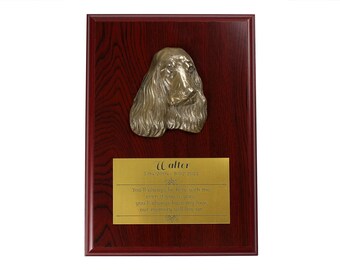 English cocker spaniel Memorial Board, Cold Cast Bronze Plaque, Dog Loss Board, Home and Office Decor, Dog Memorial