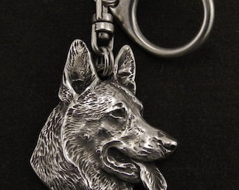 German Shepherd, dog keyring, keychain, limited edition, ArtDog . Dog keyring for dog lovers