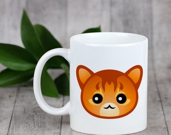 Enjoying a cup with my cat Somali - a mug with a cute cat