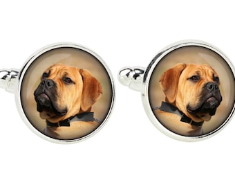 Bullmastiff. Cufflinks for dog lovers. Photo jewellery. Men's jewellery. Handmade