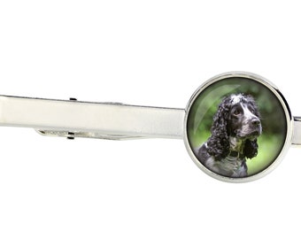 American Cocker Spaniel. Tie clip for dog lovers. Photo jewellery. Men's jewellery. Handmade