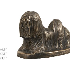 Lhasa Apso - Exclusive Urn for Dog Ashes With a Statue, Relief and