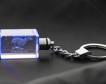 Grey Hound, Dog Crystal Keyring, Keychain, High Quality, Exceptional Gift . Dog keyring for dog lovers