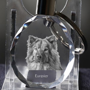Eurasier    , Dog Crystal Keyring, Keychain, High Quality, Exceptional Gift . Dog keyring for dog lovers