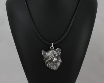 Chihuahua (longhaired), dog necklace, limited edition, ArtDog