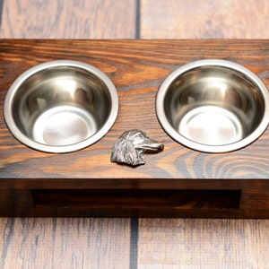 A dog’s bowls with a relief from ARTDOG collection - Dachshund