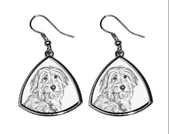 Pyrenean Shepherd- NEW collection of earrings with images of purebred dogs, unique gift