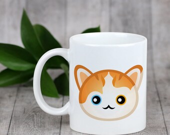 Enjoying a cup with my cat Turkish Van - a mug with a cute cat