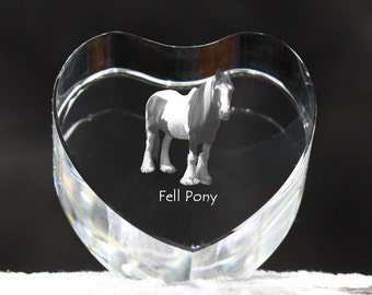 Fell pony, crystal heart with horse, souvenir, decoration, limited edition, Collection