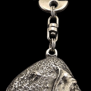Bedlington Terrier, dog keyring, keychain, limited edition, ArtDog . Dog keyring for dog lovers