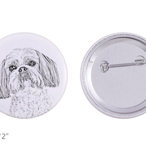 Buttons with a dog - Shih Tzu
