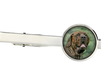 Brazilian Mastiff. Tie clip for dog lovers. Photo jewellery. Men's jewellery. Handmade