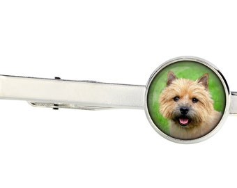 Norwich Terrier. Tie clip for dog lovers. Photo jewellery. Men's jewellery. Handmade