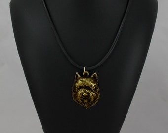 Cairn Terrier (muzzle), millesimal fineness 999, dog necklace, limited edition, ArtDog