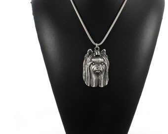 NEW, York Terrier, dog necklace, silver cord 925, limited edition, ArtDog