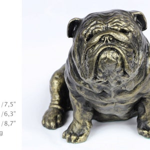 English Bulldog, dog sitting statue, limited edition, ArtDog