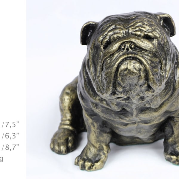 Englisch Bulldog, Hund sitzt Statue, limitierte Auflage, ArtDog