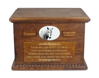 Giara horse Big Urn for Horse Ashes, Personalized Memorial with photo, Custom horse urn, Horse Memorial, Big urn for horse