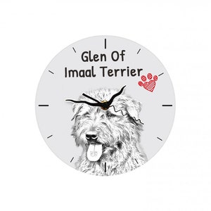 Glen of Imaal Terrier, Free standing MDF floor clock with an image of a dog.